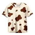 thumbnail image 3 of Xdegoge Tween Girls Cute Cow Print Shirts Short Sleeve Crew Neck T-Shirt Novelty Animal Graphic Tees Casual Summer Tops for Kids, Size 11-12, 3 of 9