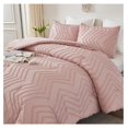 thumbnail image 5 of TiaGOC Size Comforter Set, 3 Pieces Blush Girls Women Tufted Bedding Set & Collections, All Season Bed Set (90x90In Comforter & 2 Pillowcases), 5 of 7