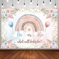 thumbnail image 1 of 7x5ftRainbow Gender Reveal Backdrop Bohemian Theme Baby Shower Party Decorations, 1 of 5