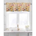 thumbnail image 2 of Vintage Spring Floral Kitchen Valances for Windows Farmhouse Linen Window Valance Curtain for Living Room Window Treatment Summer Botanical Pastoral Flowers Valance Rod Pocket Topper, 60 x 18 Inch, 2 of 6