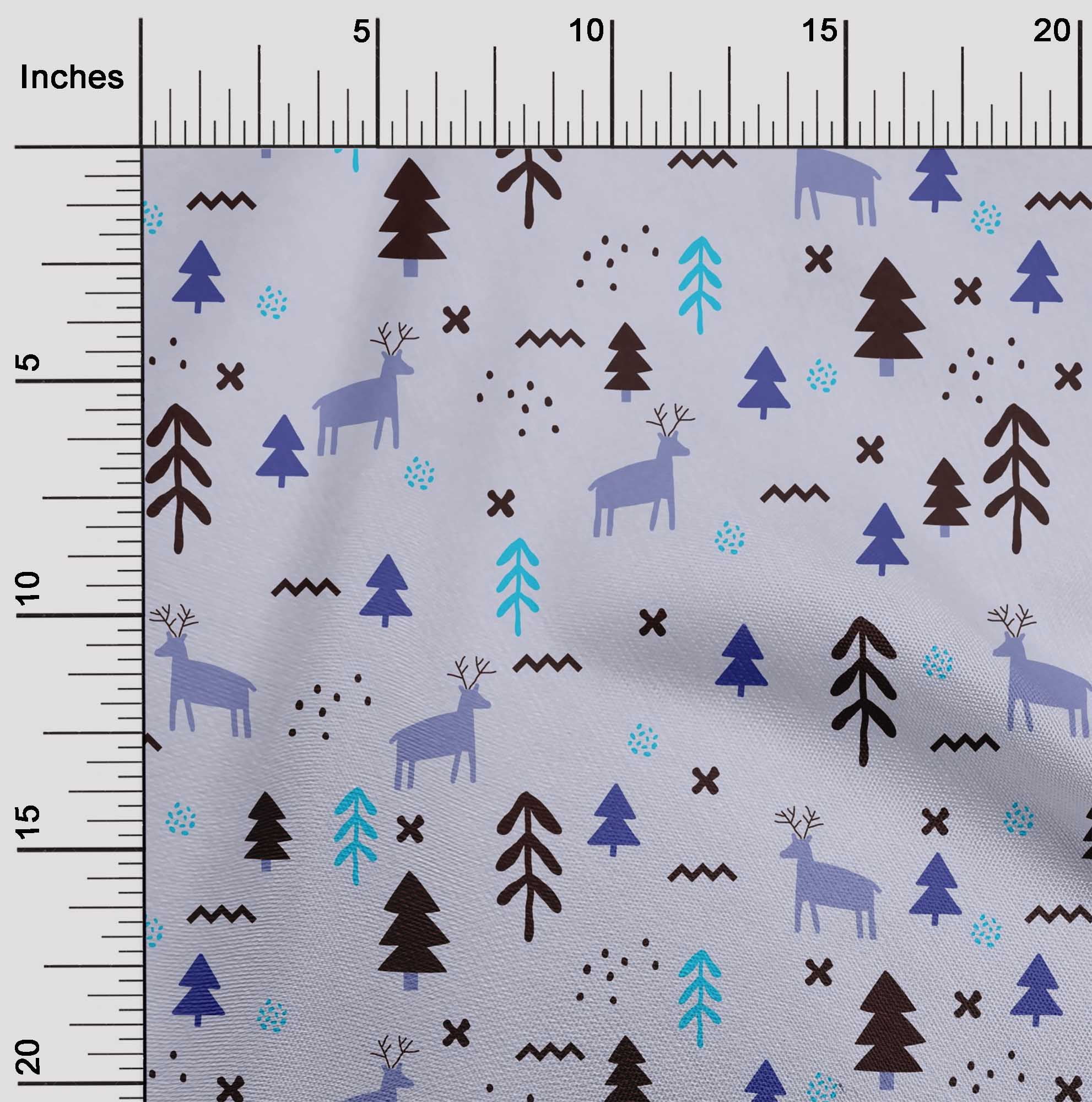 oneOone Viscose Chiffon Light Blue Fabric Christmas Sewing Craft Projects Fabric Prints By Yard 42 Inch Wide