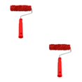 thumbnail image 2 of Wweixi Delicate Embossed Pattern Painting Roller with Plastic Handle Add Touch of Sophistication to Living Space Red Type C 2Set, 2 of 6