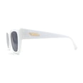thumbnail image 4 of Mod Womens Thick Plastic Oversize Angular Cat Eye Sunglasses White Black, 4 of 4