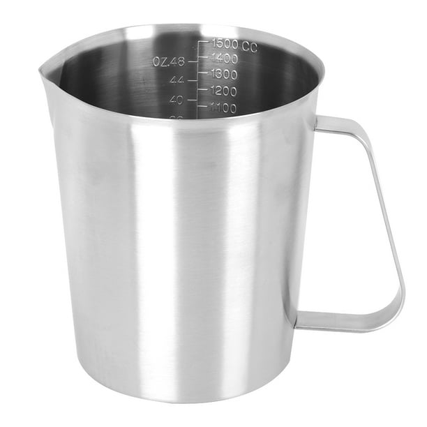 Milk Frothing Pitcher, Durable 1500ml Stainless Steel Espresso Cup