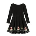 thumbnail image 5 of DISNIMO Black Christmas Dress Girls Snowman Dress Girls Christmas Tree Dress Kids Dresses Dresses 7-8 Long Sleeve Twirly Dresses for Girls Winter Dress for Child Girl Dress School for Girls Soft, 5 of 6