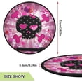thumbnail image 2 of Coolnut Sugar Skull Halloween Christmas Tree Mats Waterproof Tree Skirt, Day of The Dead Xmas Tree Stand Tray Mat Floor Protector Pad for Holiday Party Decoration, 28.3", 2 of 6