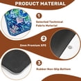 thumbnail image 4 of Mahjong Mat 31.5" x 31.5" Vibrant Blue Mandala Floral Geometric Patterns Non-Slip Noise Reduction American Mahjong Tiles Table Cover for Dominoes Poker Card Board Games Gift, 4 of 8