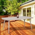 thumbnail image 2 of Nuu Garden  67in. Single Outdoor Aluminum Dining Table Grey, 2 of 5