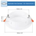 thumbnail image 2 of 3Pack 6.5" Spring Ceiling Cover Plate, Recessed Light Trim Wall Mount Downlight Hole Cap Decorative Panel with Buckle Suitable for 4.9-6.1" Round Hole Glass Ceiling Openings, White, 2 of 6