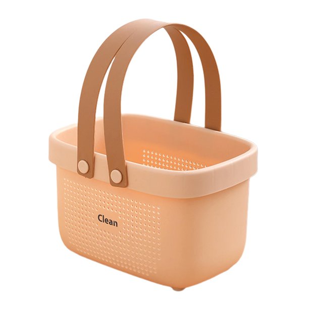 Organizador de almacenamiento, bolsa hueca para suministros de limpieza, cesta de ducha portátil Rosa