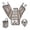 Western Tribal Style, variant on Pzuqiu Brown Cow Car Dog Seat Cover Hard Bottom Car Hammock with Adjustable Dog Bandanas & Cars Trash Can Hanging with Lid Universal Fit Most Sedan Truck SUV