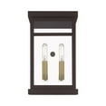 thumbnail image 3 of Livex Lighting Hopewell 2 Light Outdoor Wall Lantern in Bronze, 3 of 9