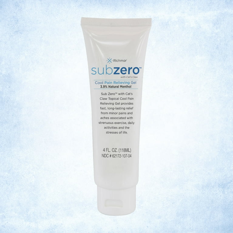 Carex Subzero Cat's Claw Cooling Gel for Muscle Pain Relief