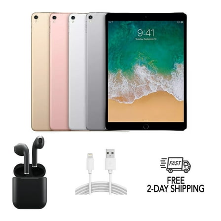 Pre-Owned Apple iPad Pro 10.5 A1701 (WiFi) 64GB Rose Gold w/ Wireless Earbuds