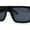 All Black, variant on Mod Retro Flat Top Narrow Rectangle Exposed Lens Sunglasses All Black