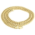 thumbnail image 5 of 10K Yellow Gold Semi Hollow 11 MM Miami Cuban Link Necklace Chain 34 inch, 5 of 8