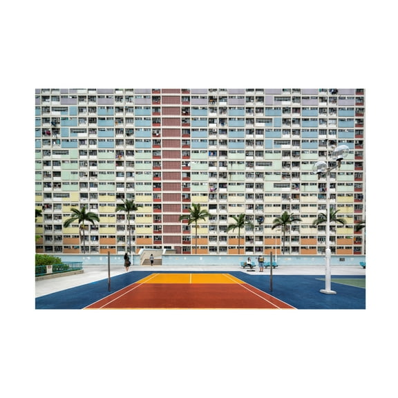 Canvas Wall Art - Fahad Abdualhameid 'Choi Hung Estate' Wall Art for Living Room, Bedroom, or Office Décor by Trademark Fine Art - 19 x 12 Inches