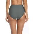 thumbnail image 7 of Women's Ruched Bikini Bottoms Solid Swim Briefs, 7 of 7