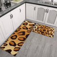 thumbnail image 2 of Gold and Black Of Leopard Print Kitchen Rugs Sets Of 2,Anti Fatigue Kitchen Mat Rugs Non Slip Washable,Decorative Kitchen Floor Mats for Kitchen,Sink,Laundry,17"x30"+17"x47", 2 of 7