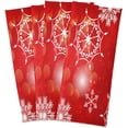 thumbnail image 2 of Coolnut 6 Pack Snowflakes on Red Background Kitchen Towels, Soft Highly Absorbent Dish Towels Reusable Tea Towels Set, 28"x 18", 2 of 6