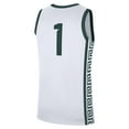 thumbnail image 3 of Men's Nike #1 White Michigan State Spartans Home Replica Jersey, 3 of 3