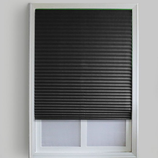 Htovila Polyester Blackout Pleated Window Shades Cordless Blind Light Block Black For Most Windows Com Htovila Polyester Blackout Pleated, Which Blinds Block The Most Light