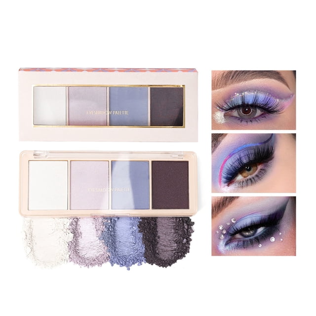 Eye Shadow Quad Box Multi Color Pearlescent Large Ground Color Daily Light Makeup Eye Shadow Plate, Makeup Eye Shadow