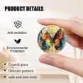 thumbnail image 3 of Glass Refrigerator Magnet 6Pcs Magnetic Fridge Sticker,Decor for Kitchen,Whiteboard,Cabinet,Butterfly With Metallic Hues, 3 of 5