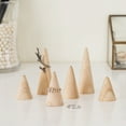 thumbnail image 3 of MyGift Cone-Shaped Ring Holders with Natural Wood Finish, Set of 6, 3 of 3