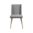 thumbnail image 6 of Meridian Furniture Eleanor Gray Linen Dining Chair with Gold Legs (Set of 2), 6 of 8