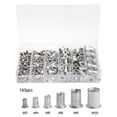 thumbnail image 3 of keepw 165 Pieces M3-M10 Flat Head Rivets Nut Rivnuts Replacement Part Aluminum Alloy Threaded Nuts Nutserts Repairing Maintenance, 3 of 6