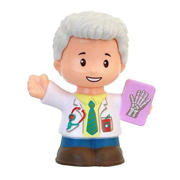 Replacement Part for Little People Community Helpers Playset - GJP12 ~ Replacement Figure Dr. Nathan ~ White Hair ~ Holding Hand X-Ray