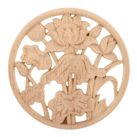 House Decorations for Home Applied Wood Carving Carved Round