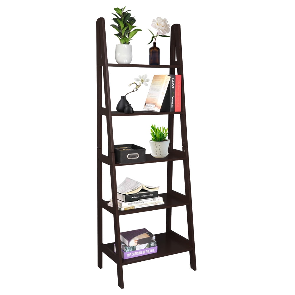 Ladder Shelf, 5Tier Multifunctional Modern Wood Plant Flower Book