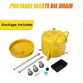 thumbnail image 7 of Waste Oil Drain Tank Air Operated Portable Oil Drainer with Adjustable Funnel Height Fluid Fuel Transfer Drainage with Wheels for Auto Repair Shops, Garages, 7 of 7