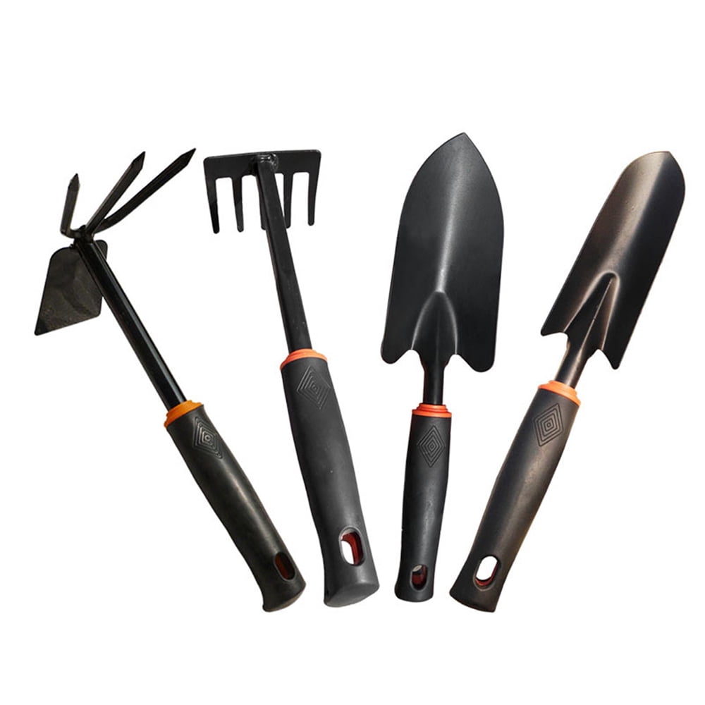 4pcs Garden Tools Set Trowel Rake Shovel Heavy Duty Metal Outdoor Ergonomic 