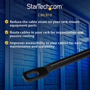 Cable Lacing Bars for Racks - Horizontal Cable Manager, 10 Pack
