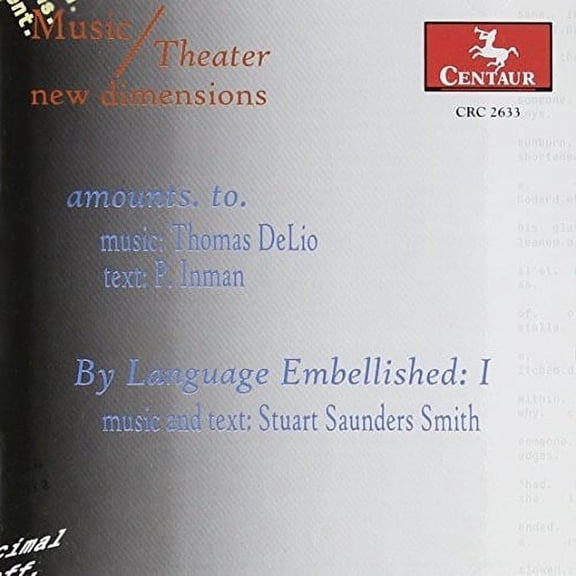 Thomas Delio - Amounts to / By Language Embellished - Music & Performance - CD