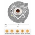 thumbnail image 6 of 15 Inch Round Placemats Set of 4, Valentine's Day Non Slip Heat Insulation PP Table Mats, Love Branches Vintage Wood Grain Gray Washable Place Mats for Kitchen Dining Party Table Decor, 6 of 7