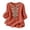 (3/4 Sleeve)Orange, variant on Otvok 3/4 Sleeve V Neck Boho Tunic Top, Women Ethnic Floral Embroidered Loose Casual Blouse
