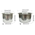 thumbnail image 6 of BIBABLYKE Recessed Stainless Steel Marine Boat Beverage Rack Drink Bottle Holder Rustproof Universal Yacht Modification Cup Holder, 6 of 7