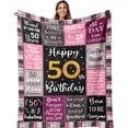 thumbnail image 1 of LHSHID 50th Birthday Gifts for Women 50th Birthday Gift Blanket 50 Year Old Gifts for Women 50th Birthday Gifts for Her 50th Birthday Decorations 50 Years Old Birthday Gifts for Woman 40"x50", 1 of 7