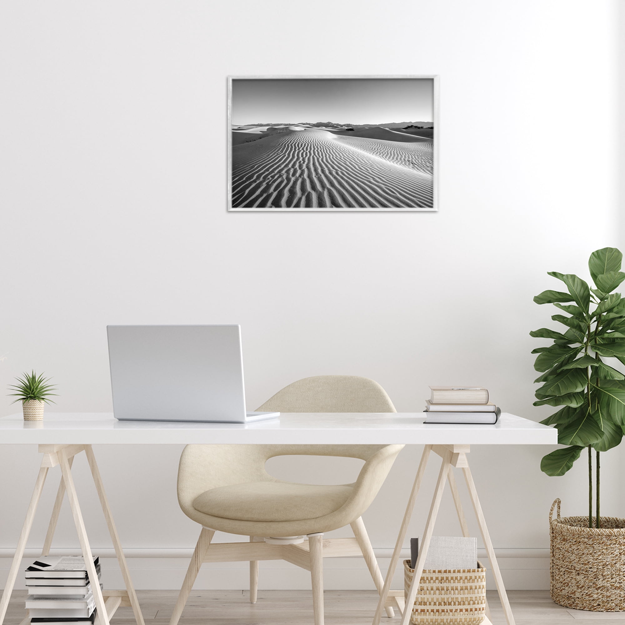 Stupell Industries Sand Waves In The Distance White Framed Giclee Art, design by Jon Evan