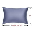 thumbnail image 5 of PiccoCasa 2 Pcs Satin Pillowcase Zippered Silky Sateen, Non-Standard Slate Gray, 5 of 7