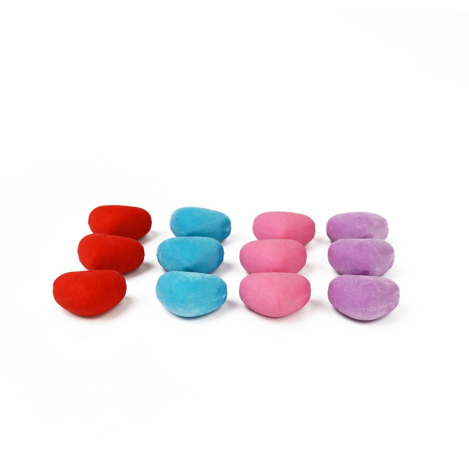 12 HEART ERASERS