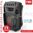 thumbnail image 2 of Escape - Haut-Parleur Bluetooth Sans Fil, Super Basses avec Radio FM et Rétroéclairage, Noir, 2 of 3