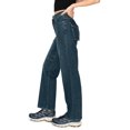 thumbnail image 2 of KHAKI & BLUE Women's High Rise Full Length Back Volume Pockets With Pleats Baggy Jeans With Dart At Knee, 2 of 8