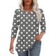 thumbnail image 5 of Neewe 3/4 Length Sleeve for Womens Polk Dot Tops Casual Crewneck Pullover Tunics Summer Comfy Blouses Fashion 2026, 5 of 7