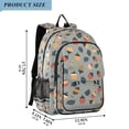 thumbnail image 2 of FORMRS Unisex School Backpack 17" Student Travel Bag with Laptop Compartment, Gray Acorns Pattern, 2 of 7