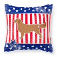 thumbnail image 1 of USA Patriotic Golden Retriever Fabric Decorative Pillow, 1 of 1